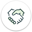 An illustration of a handshake